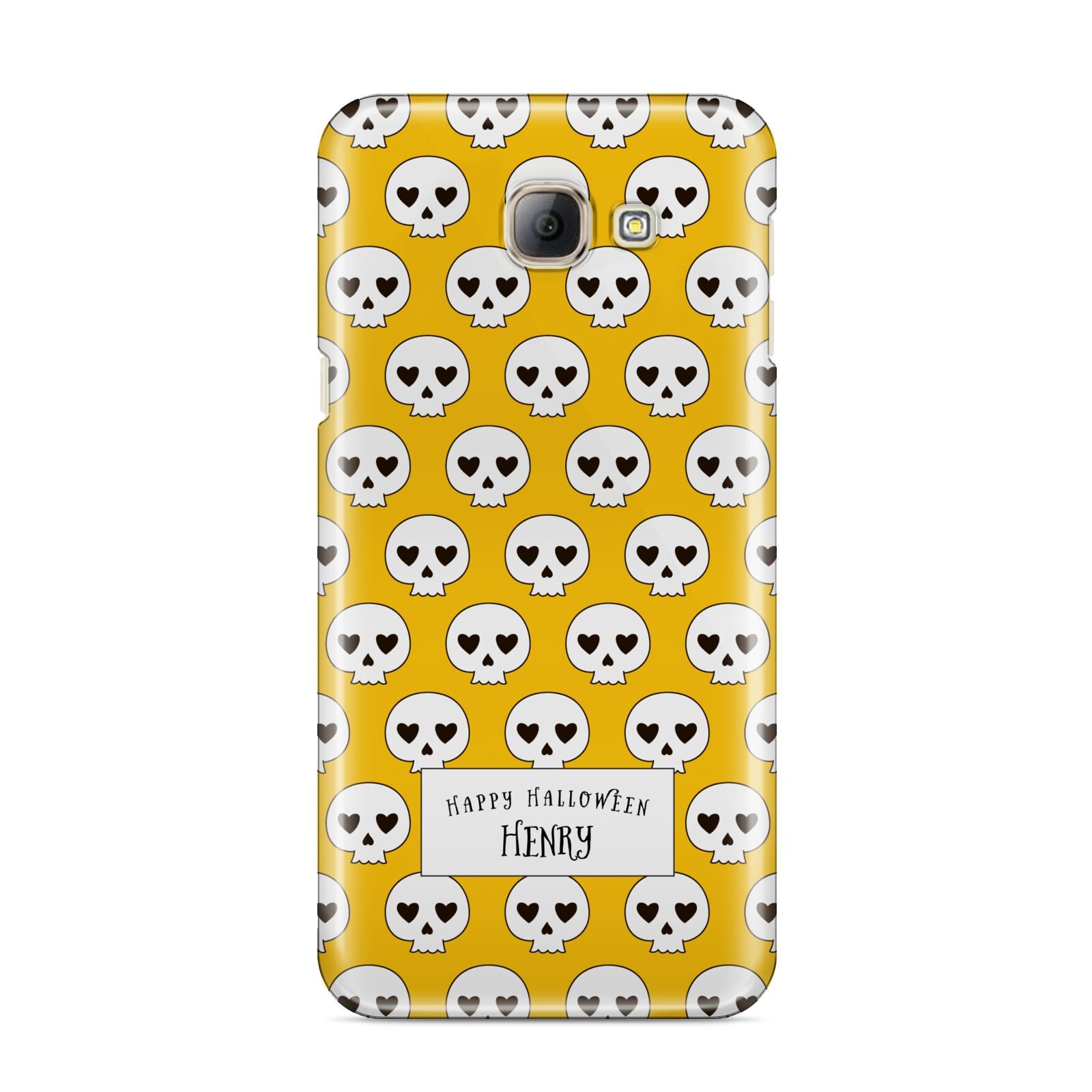 Personalised Halloween Heart Skulls Samsung Galaxy A8 2016 Case