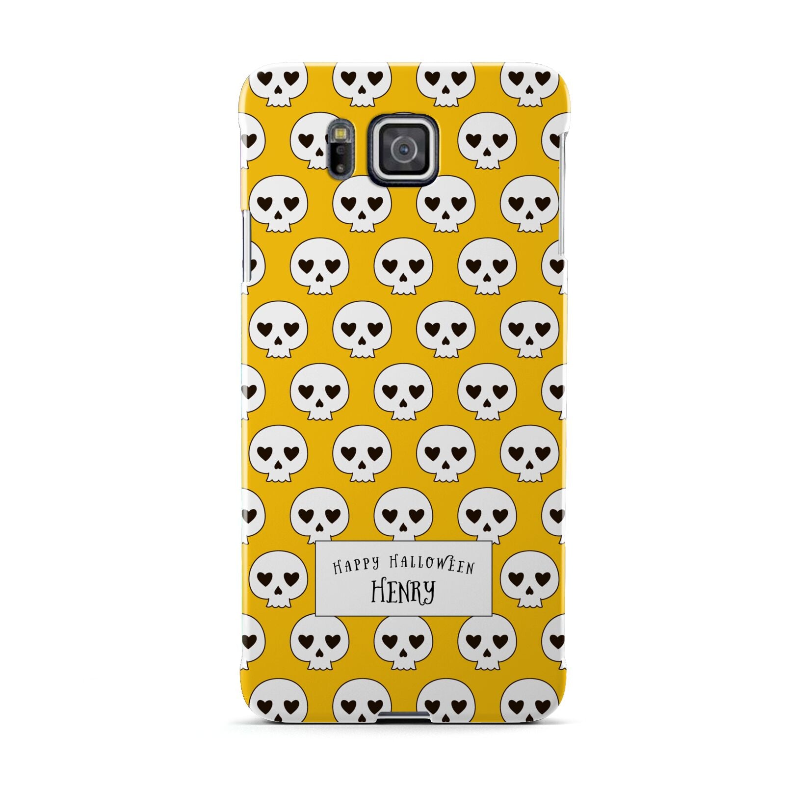 Personalised Halloween Heart Skulls Samsung Galaxy Alpha Case