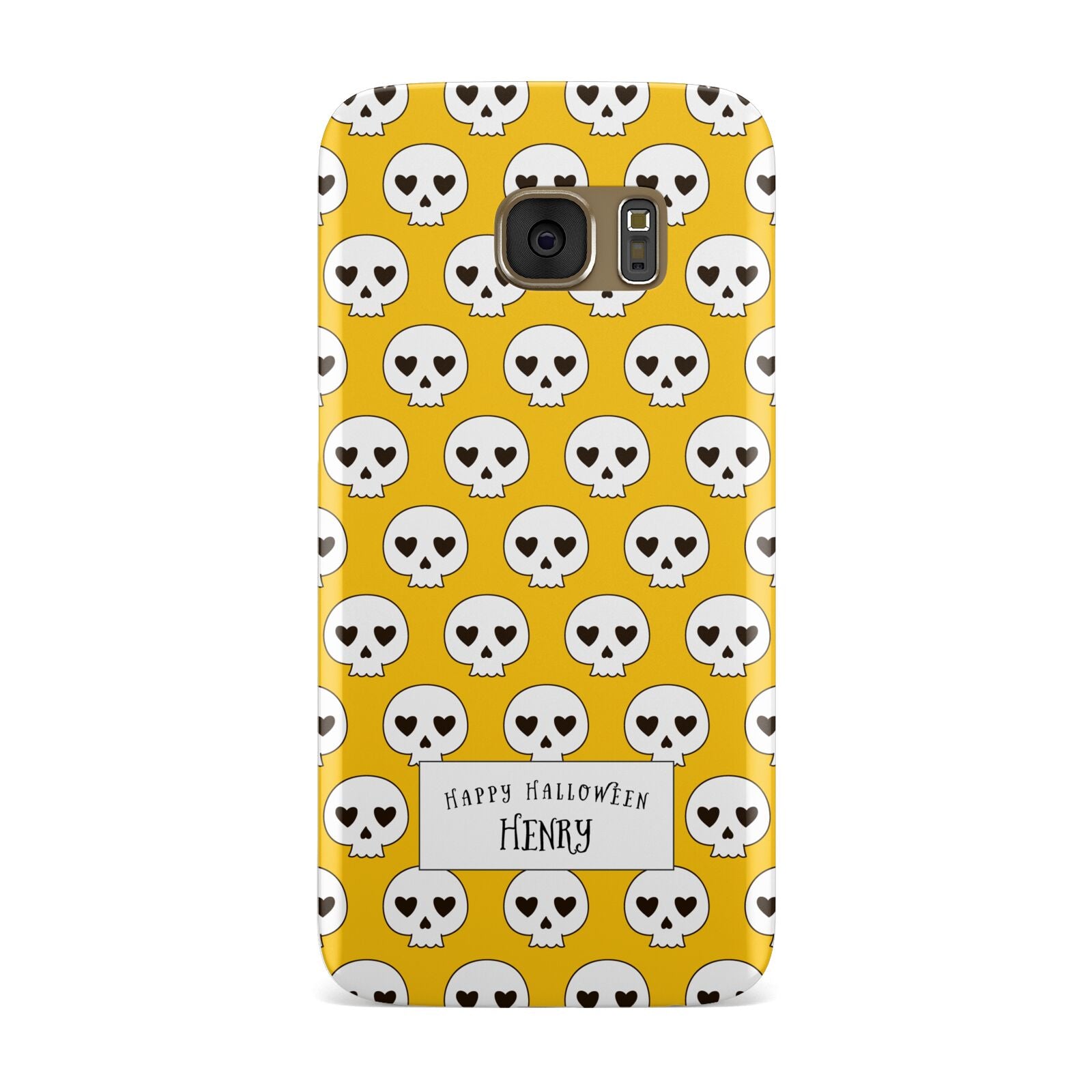 Personalised Halloween Heart Skulls Samsung Galaxy Case