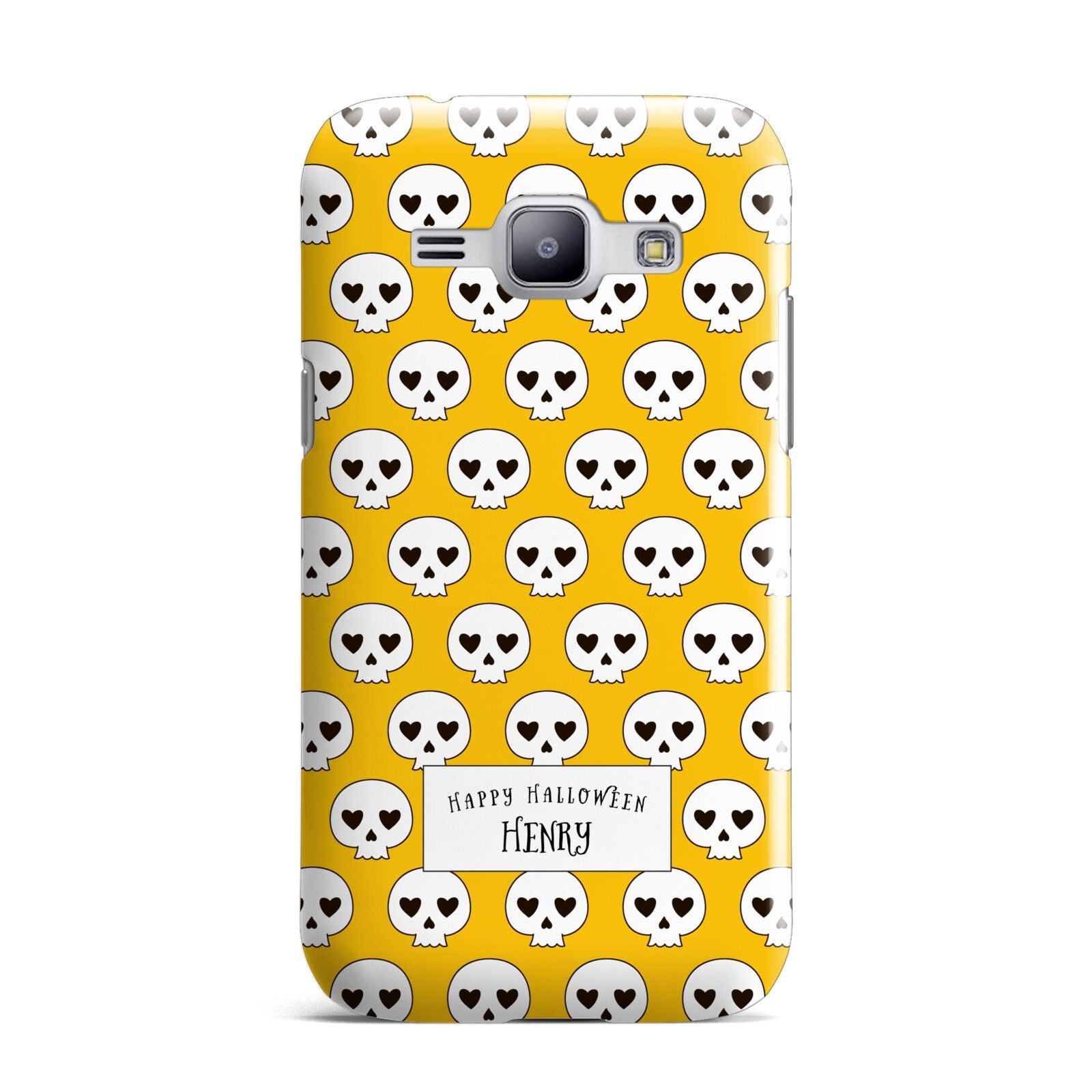 Personalised Halloween Heart Skulls Samsung Galaxy J1 2015 Case