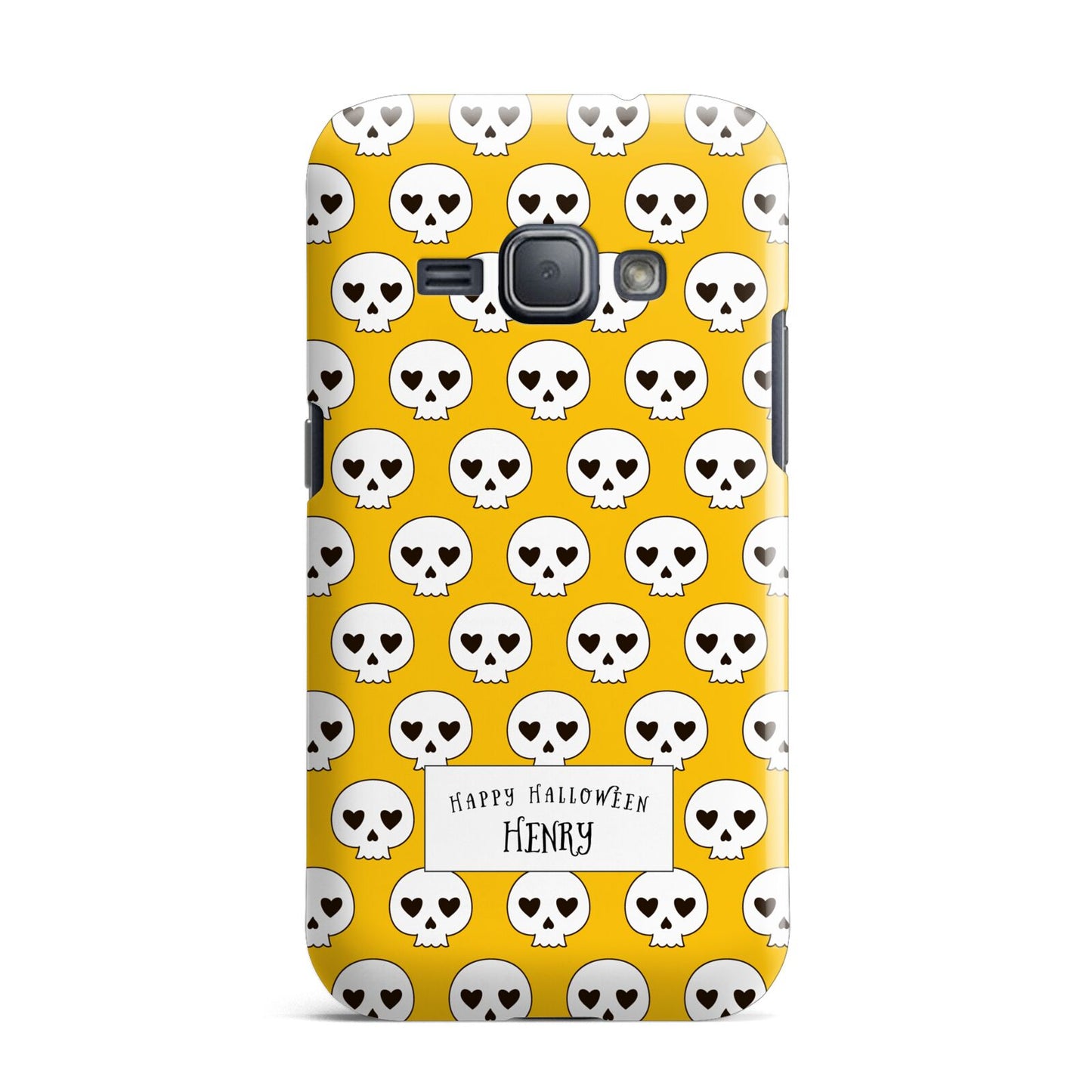 Personalised Halloween Heart Skulls Samsung Galaxy J1 2016 Case