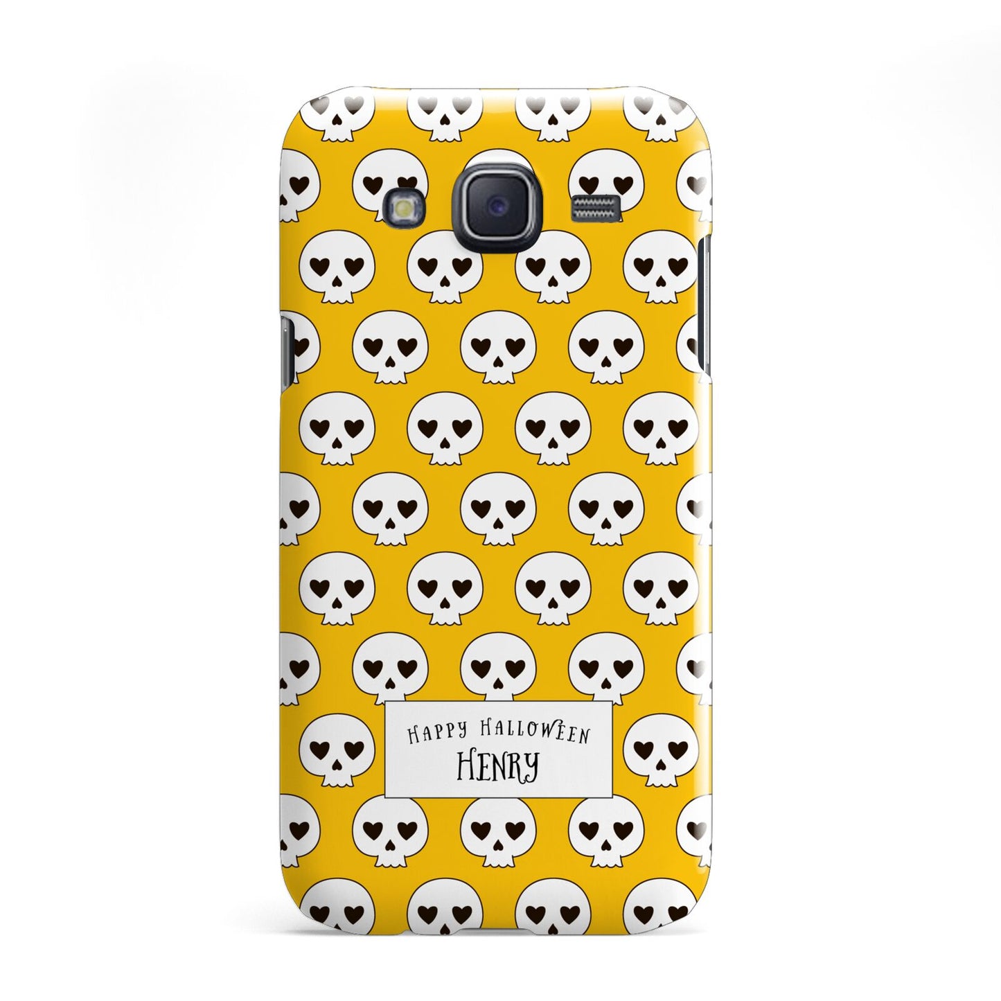 Personalised Halloween Heart Skulls Samsung Galaxy J5 Case