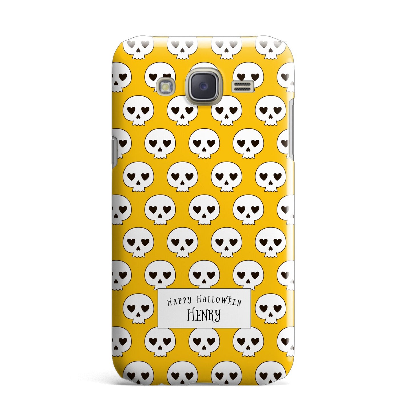 Personalised Halloween Heart Skulls Samsung Galaxy J7 Case