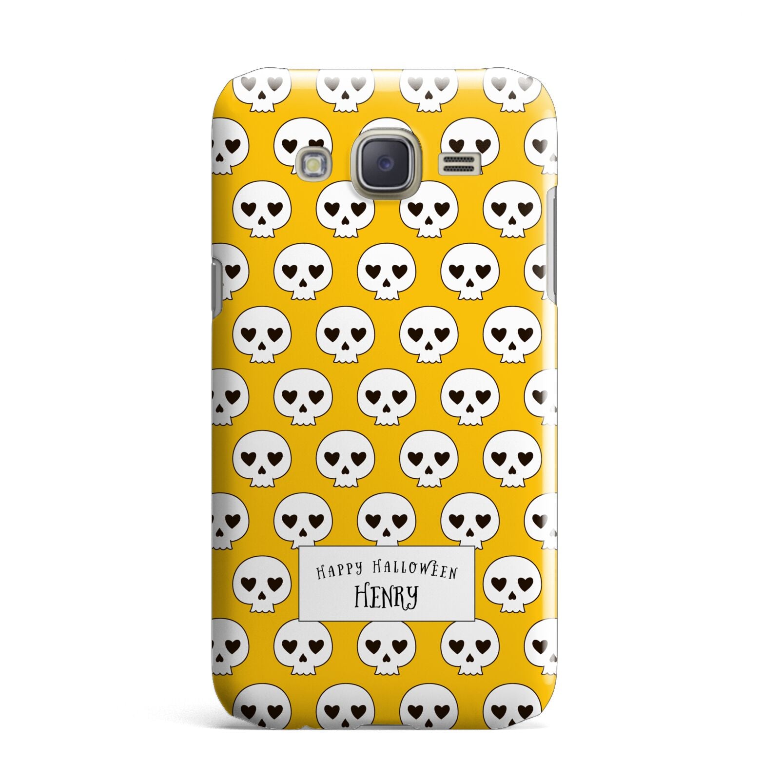 Personalised Halloween Heart Skulls Samsung Galaxy J7 Case