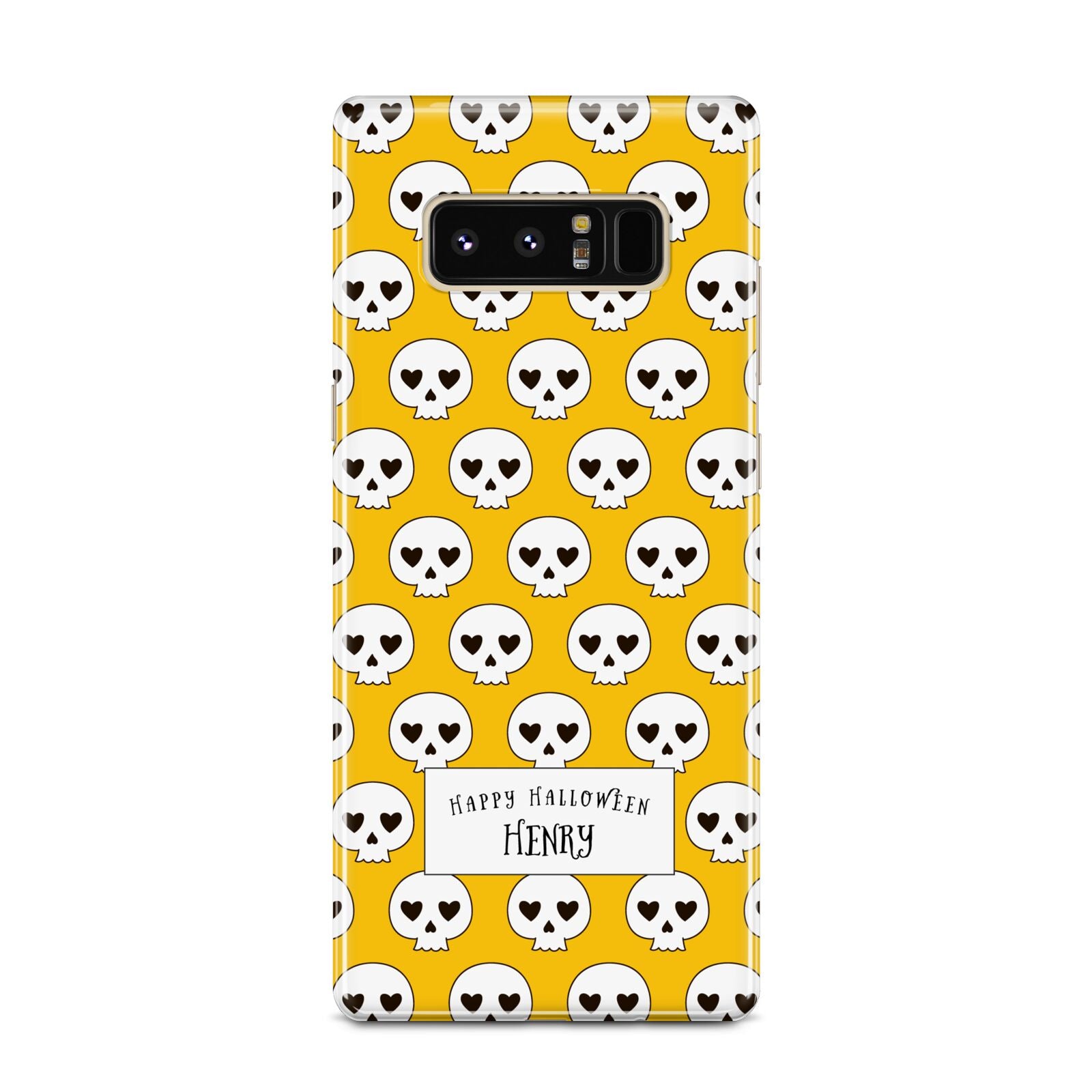 Personalised Halloween Heart Skulls Samsung Galaxy Note 8 Case