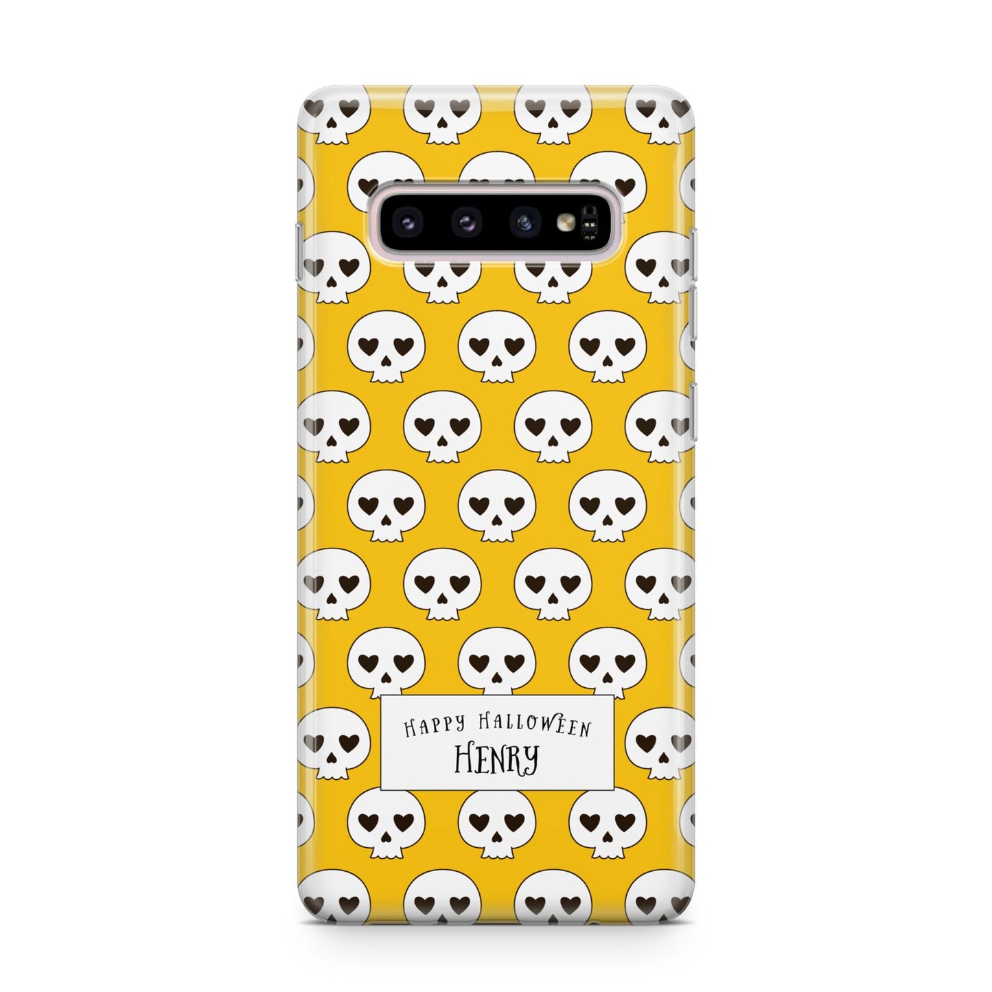 Personalised Halloween Heart Skulls Samsung Galaxy S10 Plus Case