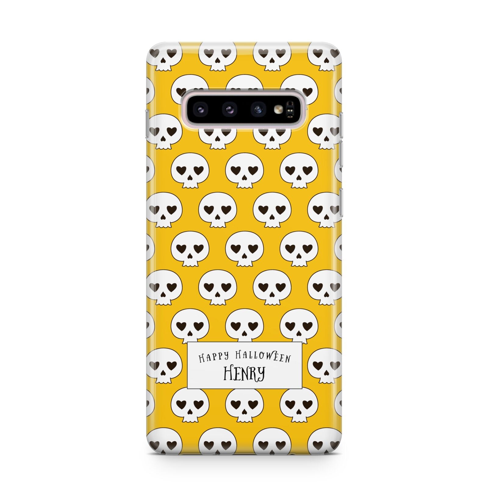 Personalised Halloween Heart Skulls Samsung Galaxy S10 Plus Case