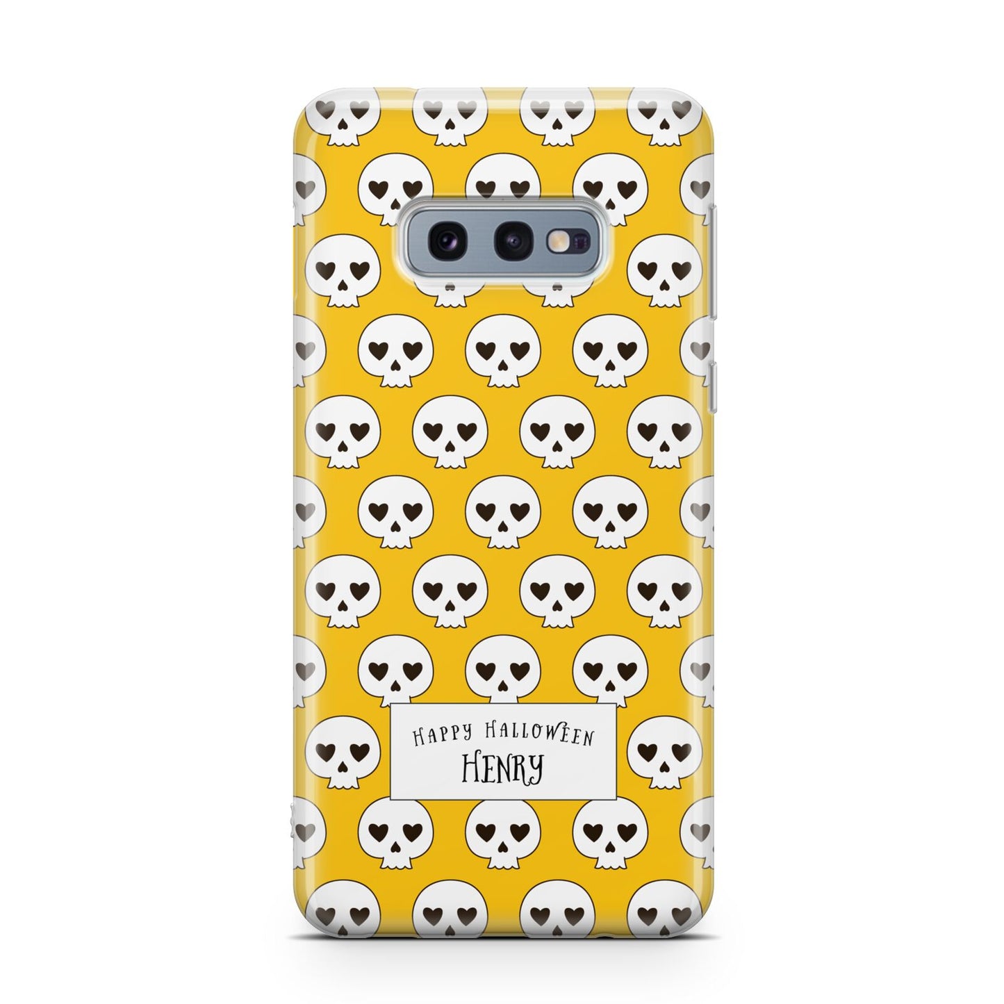 Personalised Halloween Heart Skulls Samsung Galaxy S10E Case