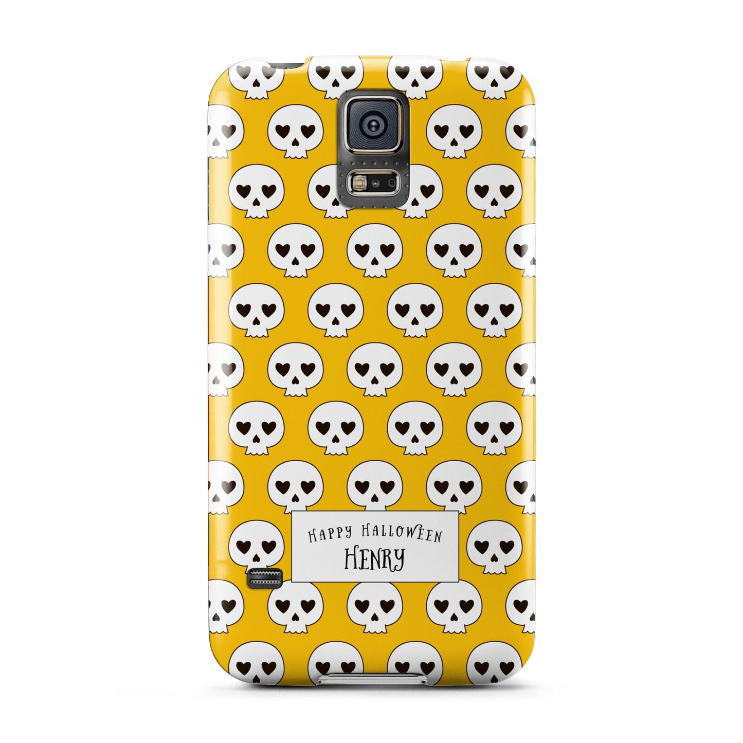 Personalised Halloween Heart Skulls Samsung Galaxy S5 Case