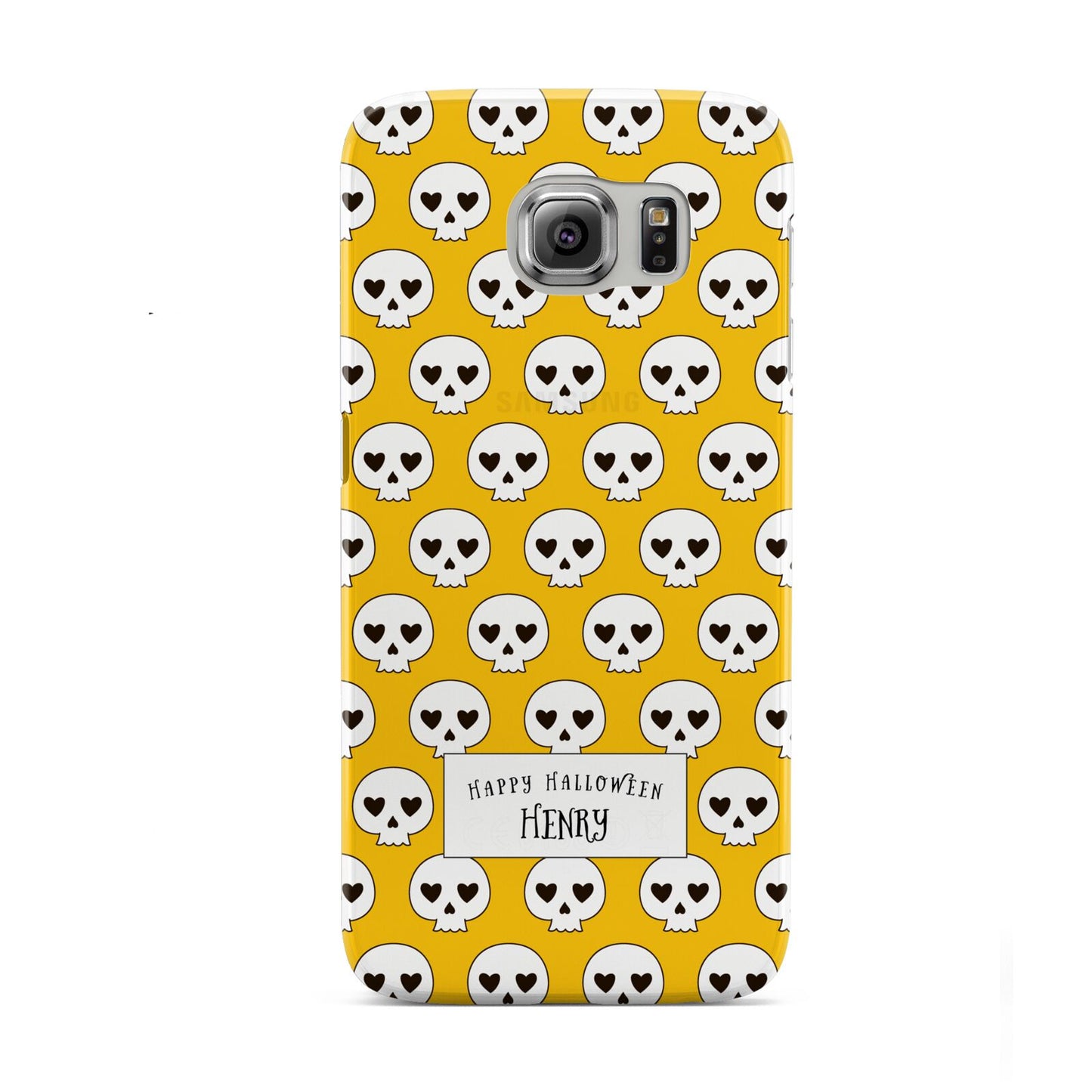 Personalised Halloween Heart Skulls Samsung Galaxy S6 Case