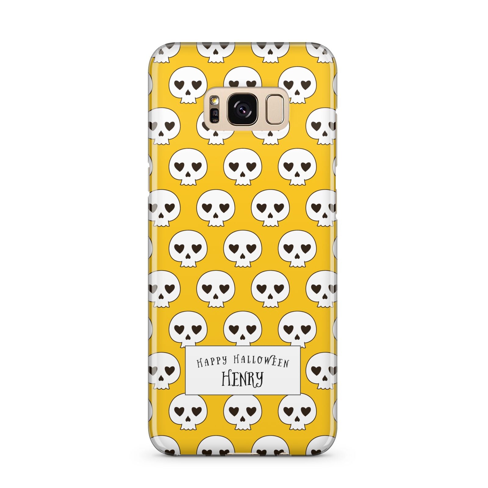 Personalised Halloween Heart Skulls Samsung Galaxy S8 Plus Case