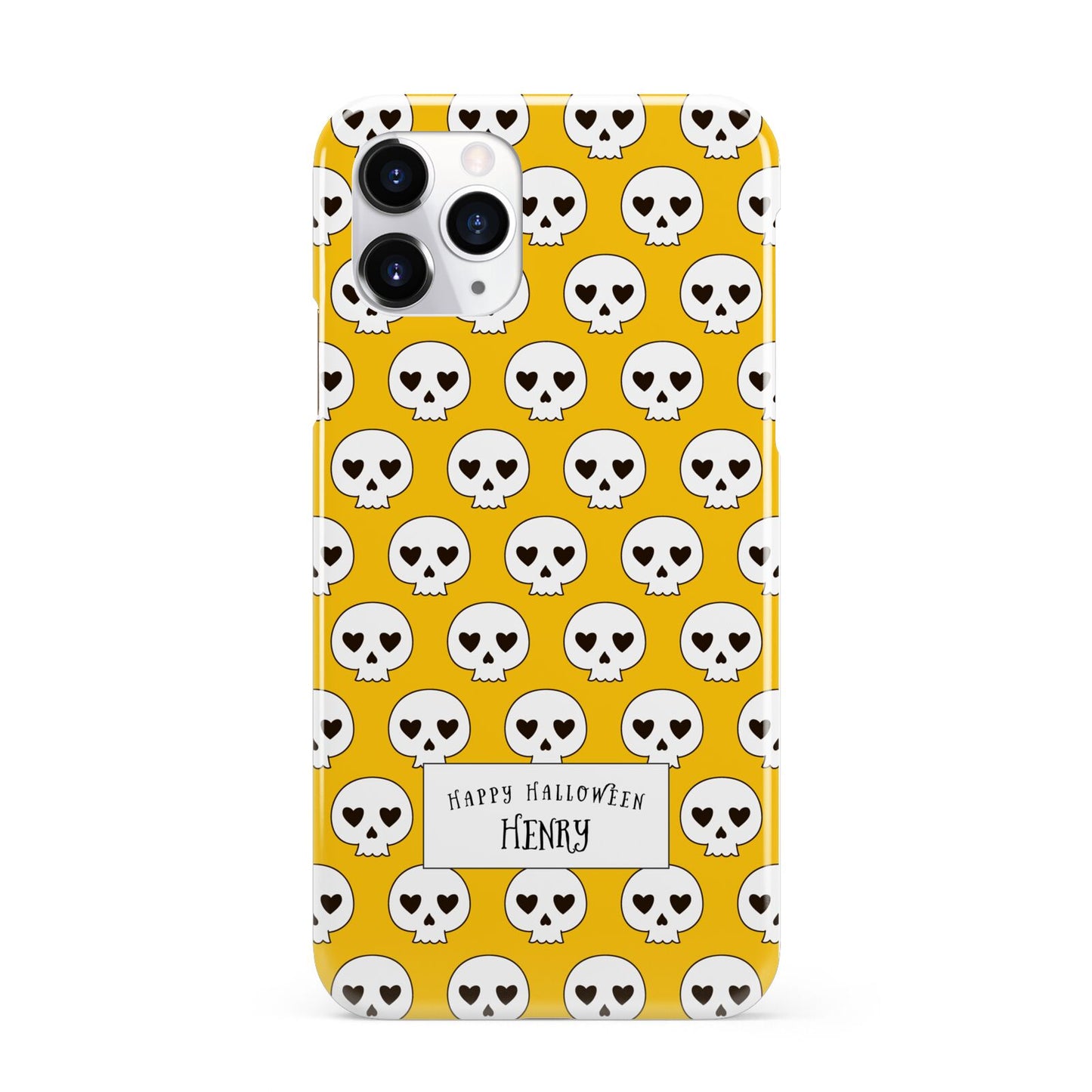 Personalised Halloween Heart Skulls iPhone 11 Pro 3D Snap Case