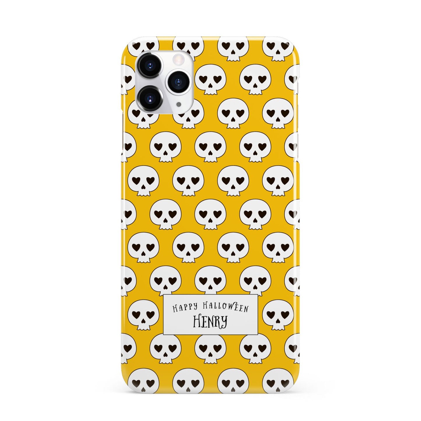 Personalised Halloween Heart Skulls iPhone 11 Pro Max 3D Snap Case