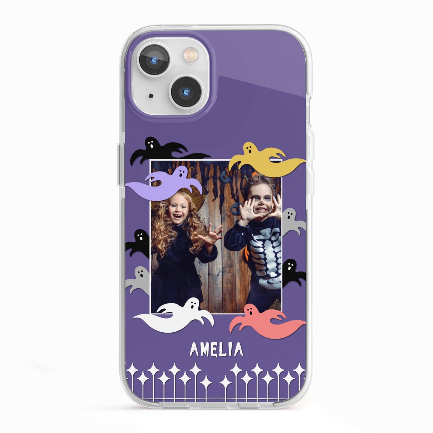 Personalised Halloween Photo Upload iPhone 13 TPU Impact Case with White Edges