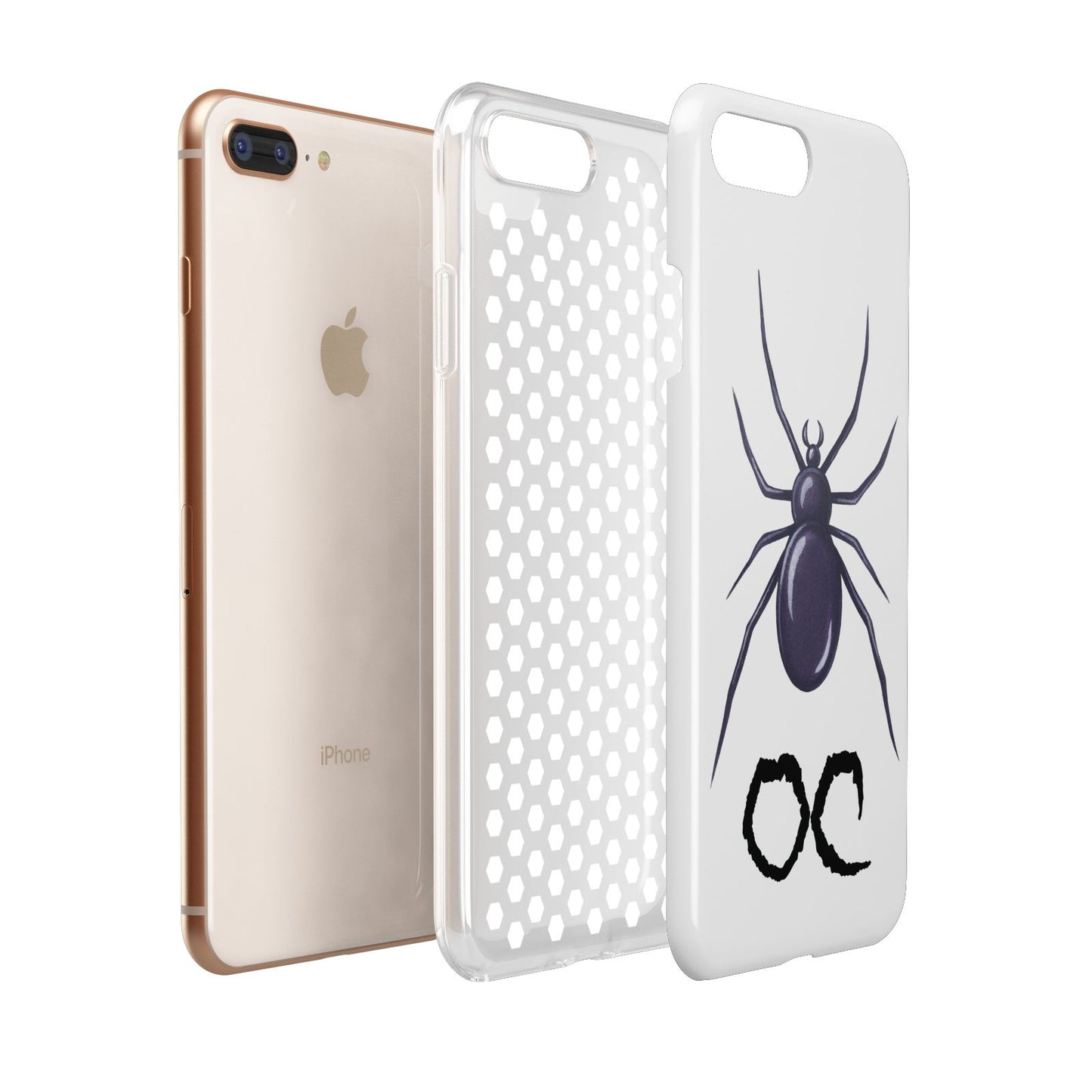 Personalised Halloween Spider Apple iPhone 7 8 Plus 3D Tough Case Expanded View