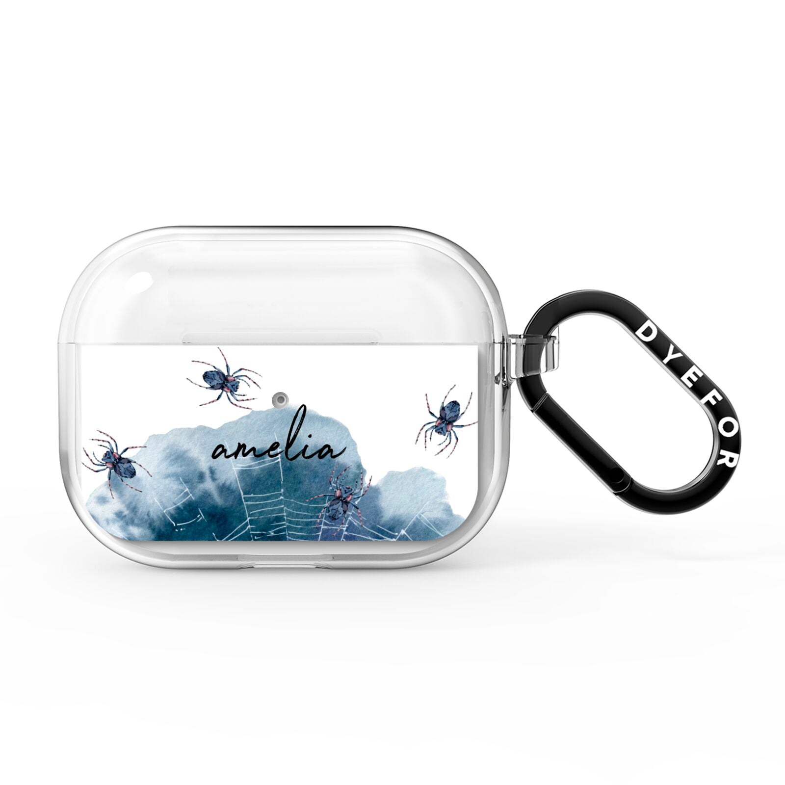 Personalised Halloween Spider Web AirPods Pro Clear Case