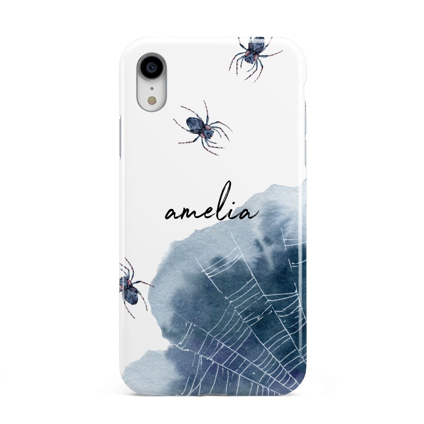 Personalised Halloween Spider Web Apple iPhone XR White 3D Tough Case