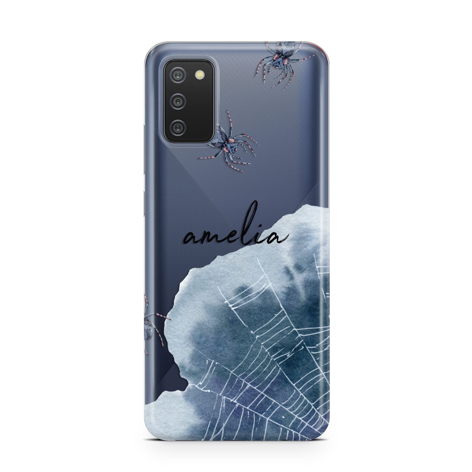 Personalised Halloween Spider Web Samsung A02s Case