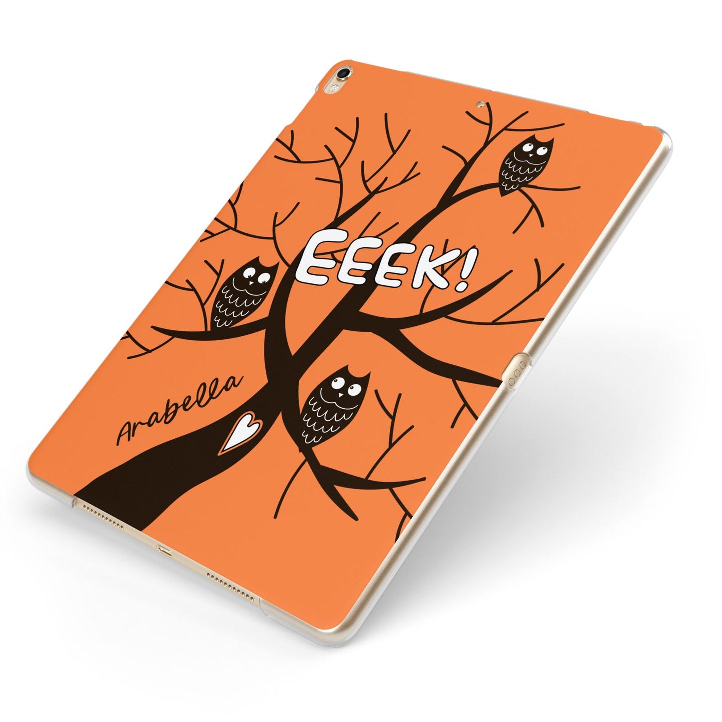 Personalised Halloween Tree Apple iPad Case on Gold iPad Side View