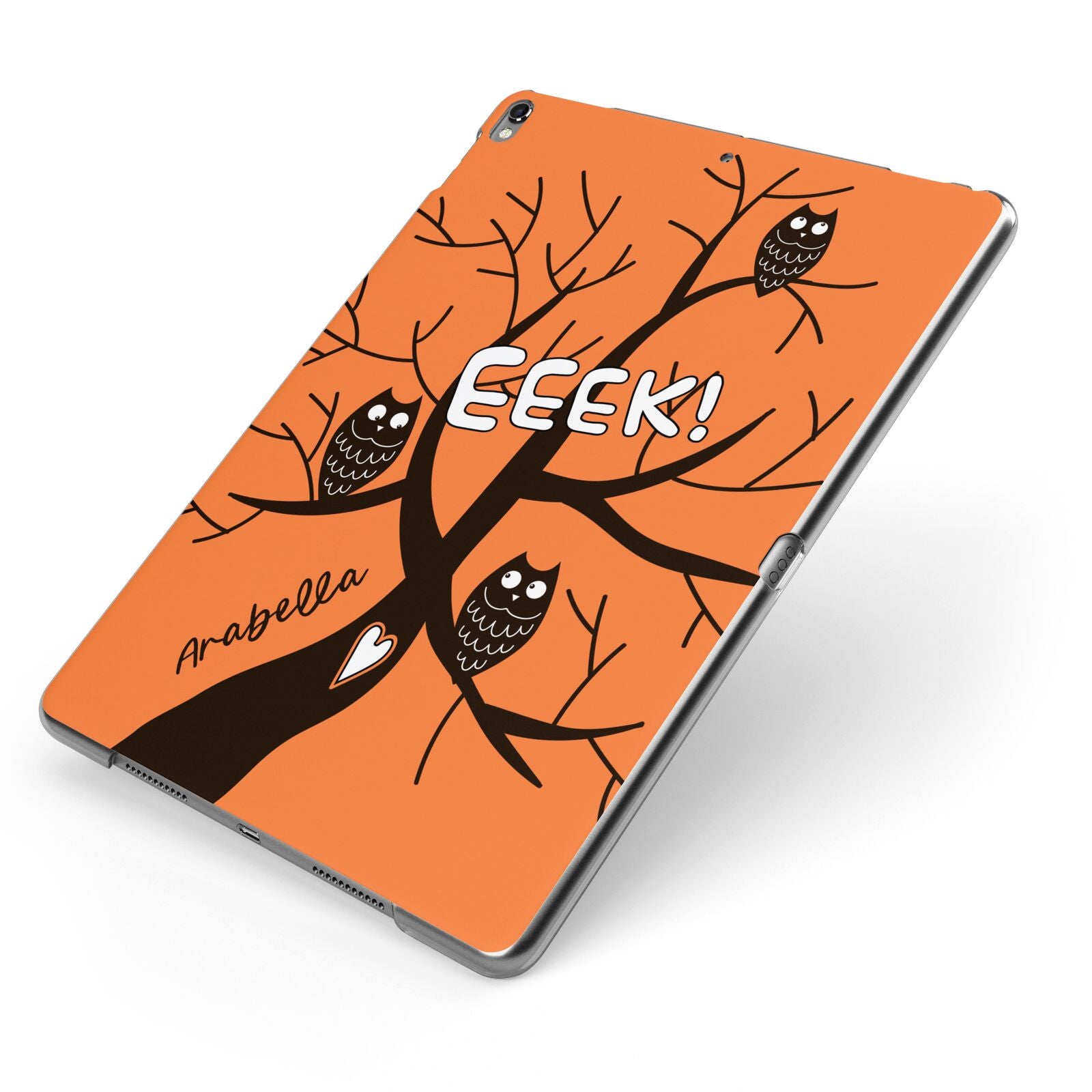 Personalised Halloween Tree Apple iPad Case on Grey iPad Side View