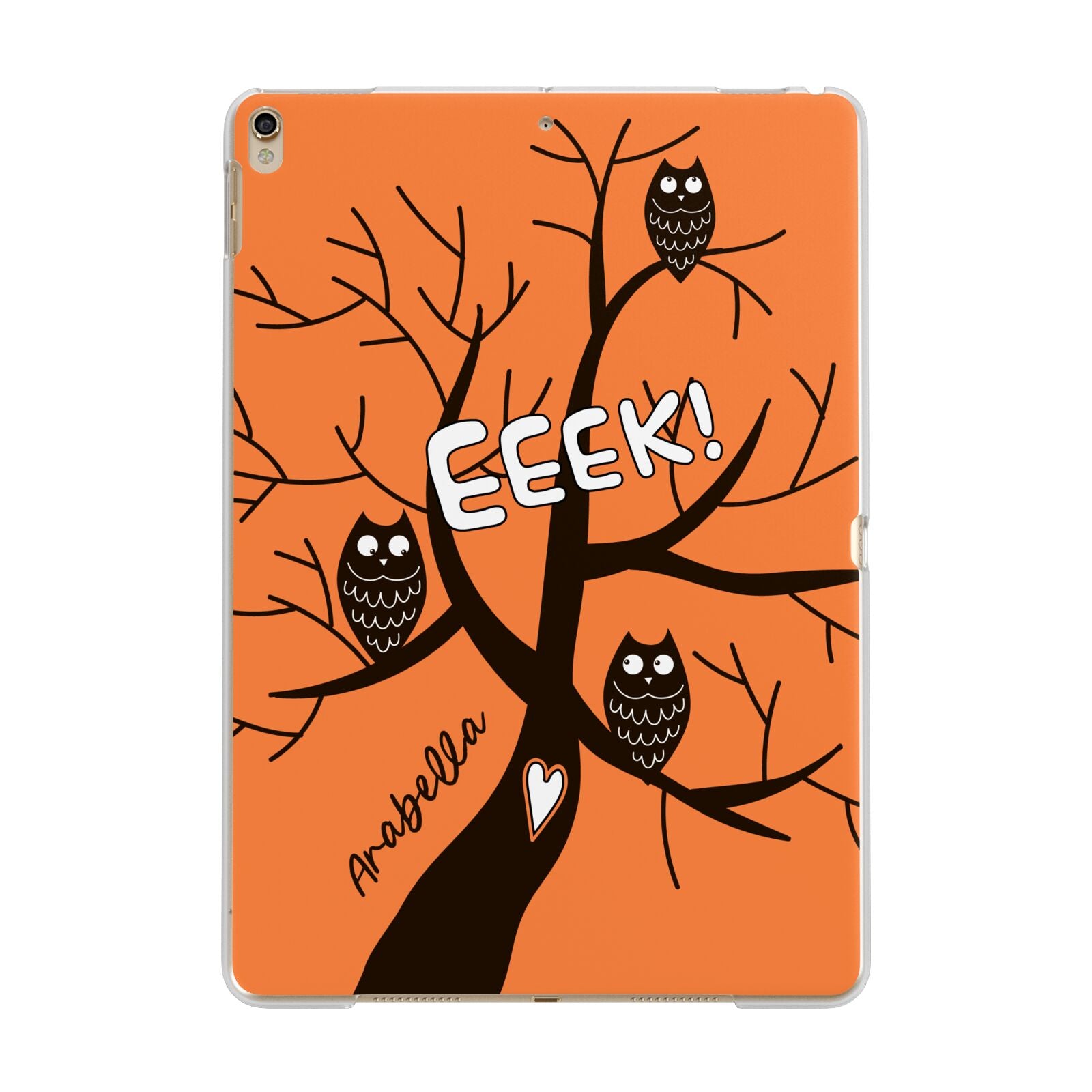 Personalised Halloween Tree Apple iPad Gold Case