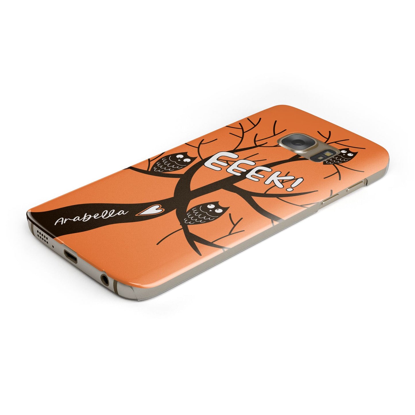 Personalised Halloween Tree Protective Samsung Galaxy Case Angled Image