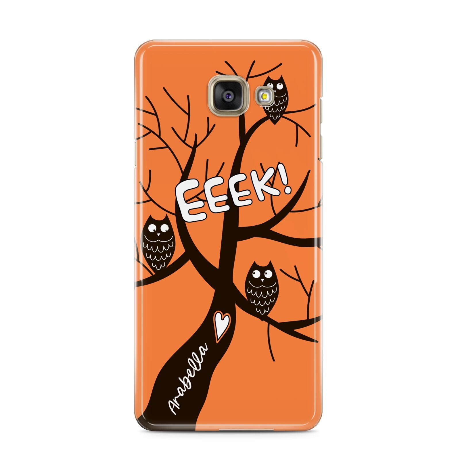 Personalised Halloween Tree Samsung Galaxy A3 2016 Case on gold phone