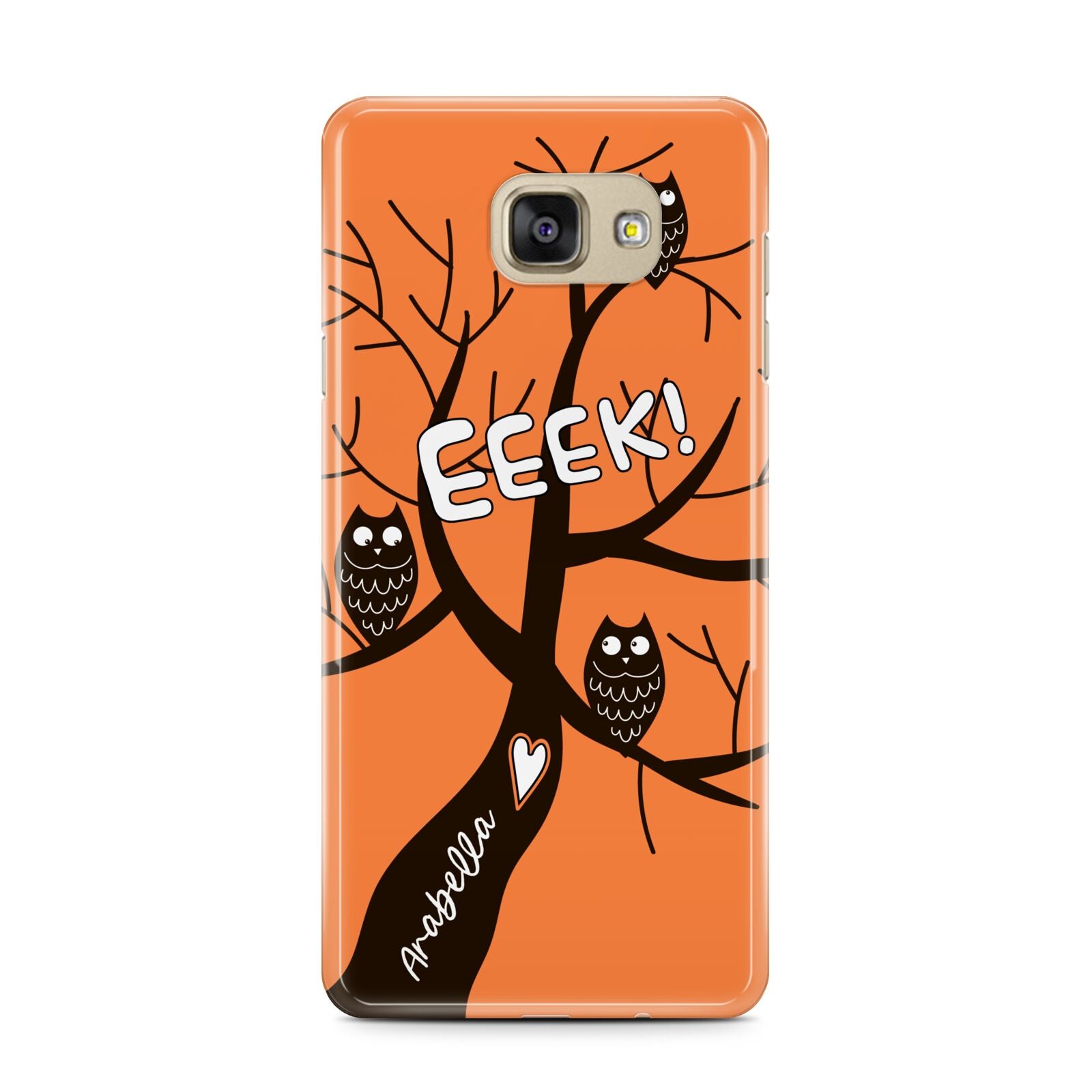 Personalised Halloween Tree Samsung Galaxy A7 2016 Case on gold phone