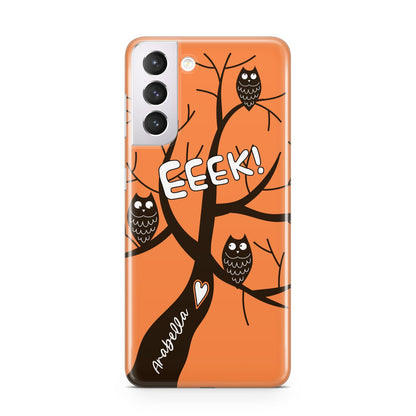 Personalised Halloween Tree Samsung S21 Case