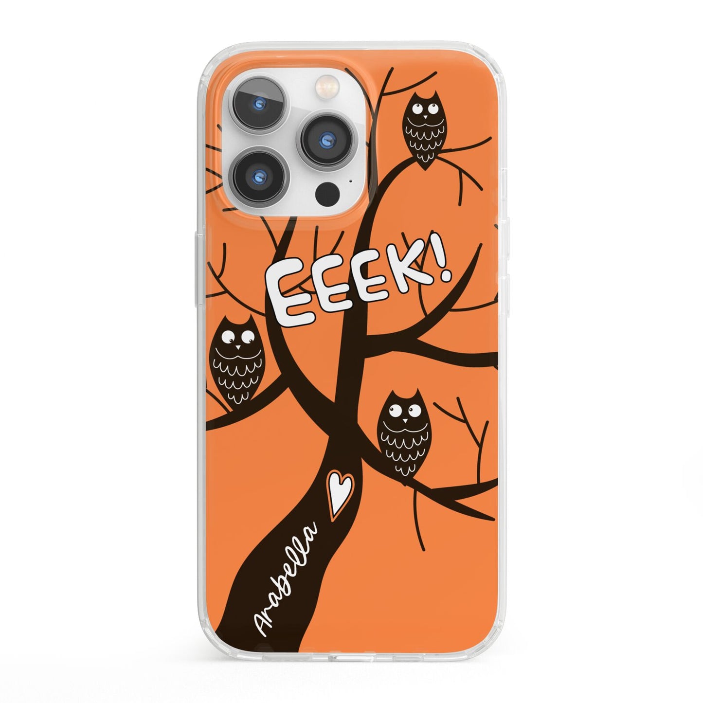 Personalised Halloween Tree iPhone 13 Pro Clear Bumper Case