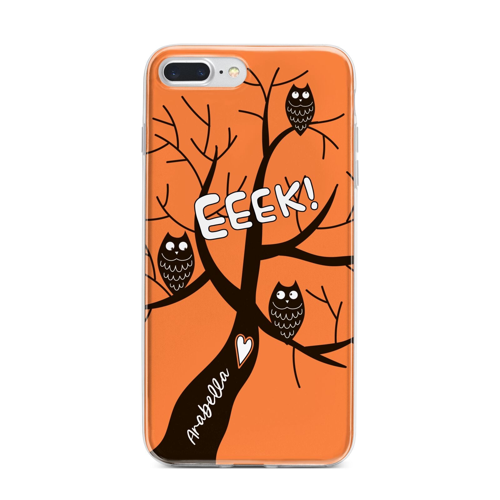 Personalised Halloween Tree iPhone 7 Plus Bumper Case on Silver iPhone