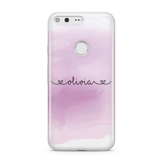 Personalised Handwritten Name Hearts Google Pixel Case