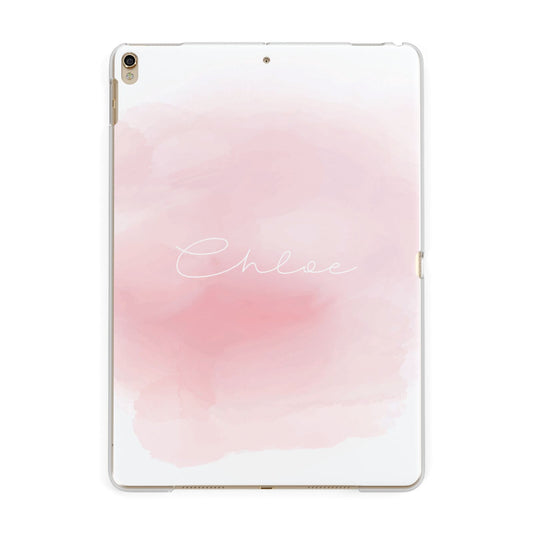 Personalised Handwritten Name Watercolour Apple iPad Gold Case
