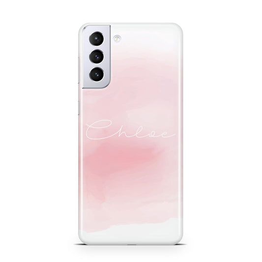 Personalised Handwritten Name Watercolour Samsung S21 Plus Phone Case