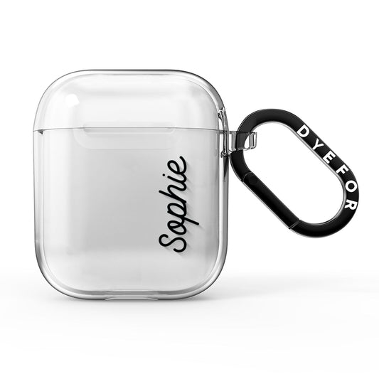 Personalised Handwritten Small Name Custom Clear AirPods Clear Case