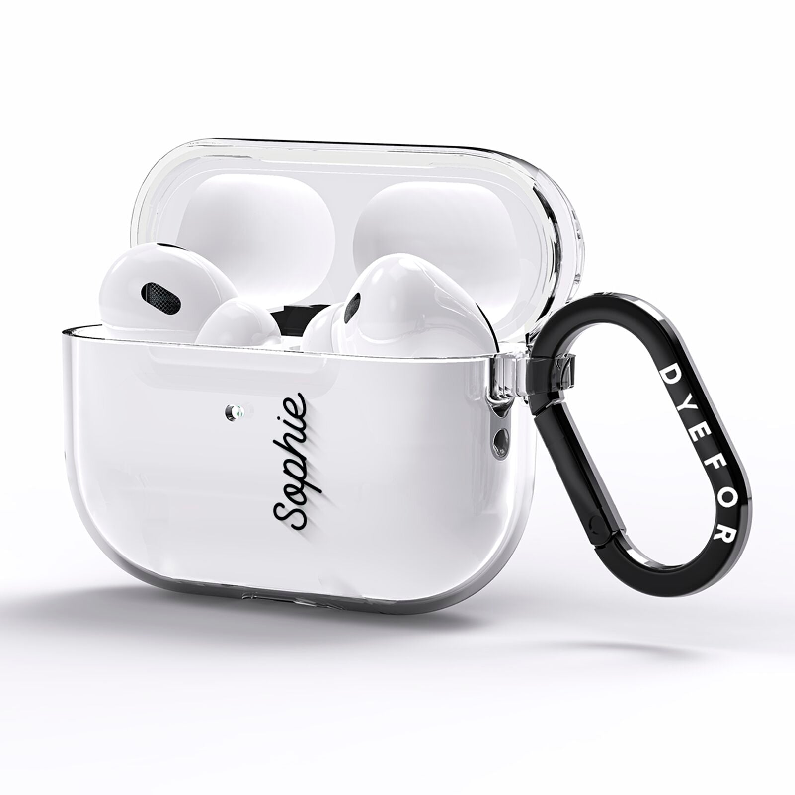 Personalised Handwritten Small Name Custom Clear AirPods Pro Clear Case Side Image