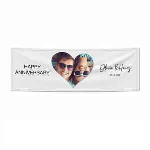 Personalised Happy Anniversary Banner