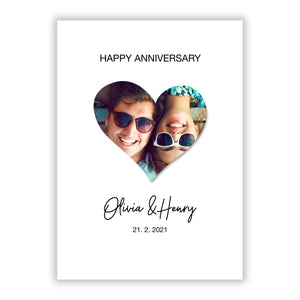 Personalised Happy Anniversary Greetings Card