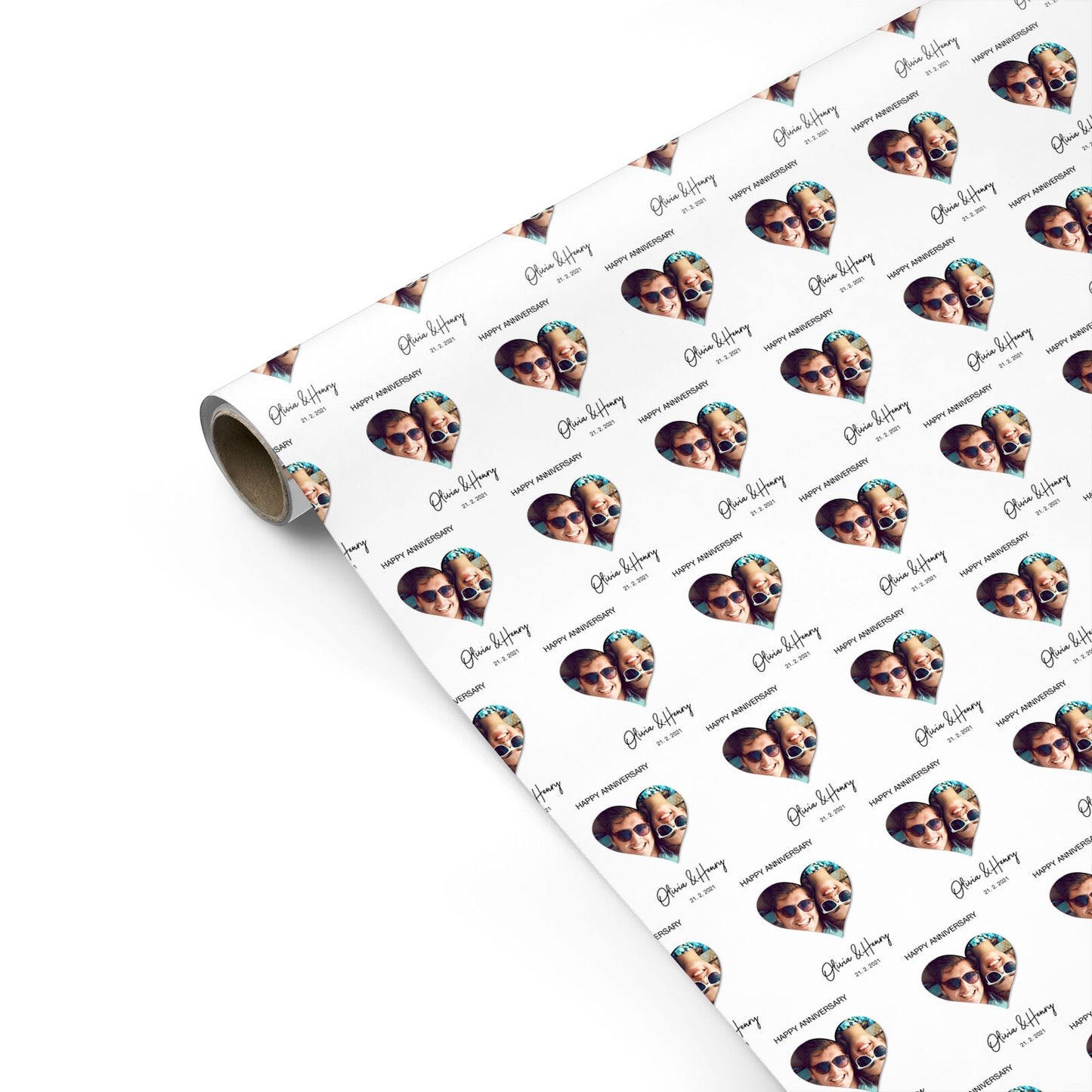 Personalised Happy Anniversary Personalised Gift Wrap