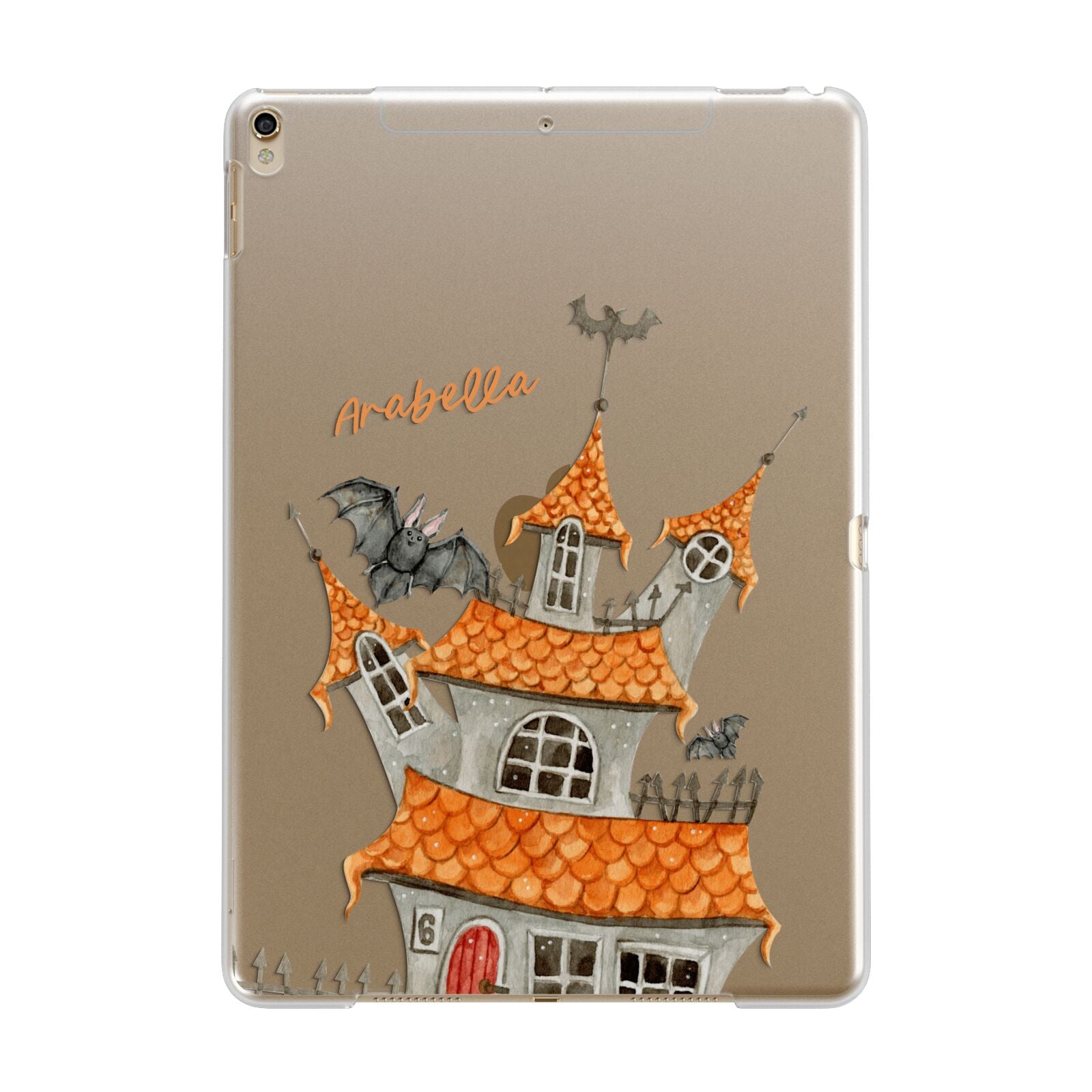 Personalised Haunted House Apple iPad Gold Case