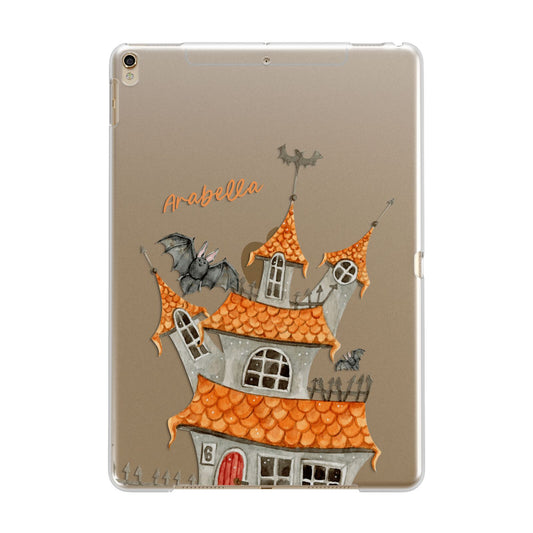 Personalised Haunted House Apple iPad Gold Case