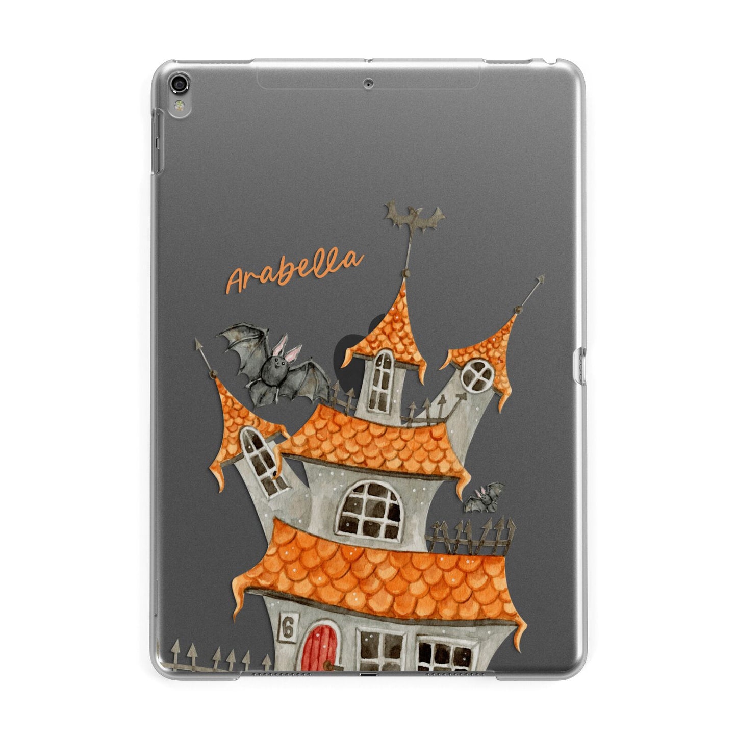 Personalised Haunted House Apple iPad Grey Case