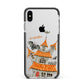 Personalised Haunted House Apple iPhone Xs Max Impact Case Black Edge on Silver Phone