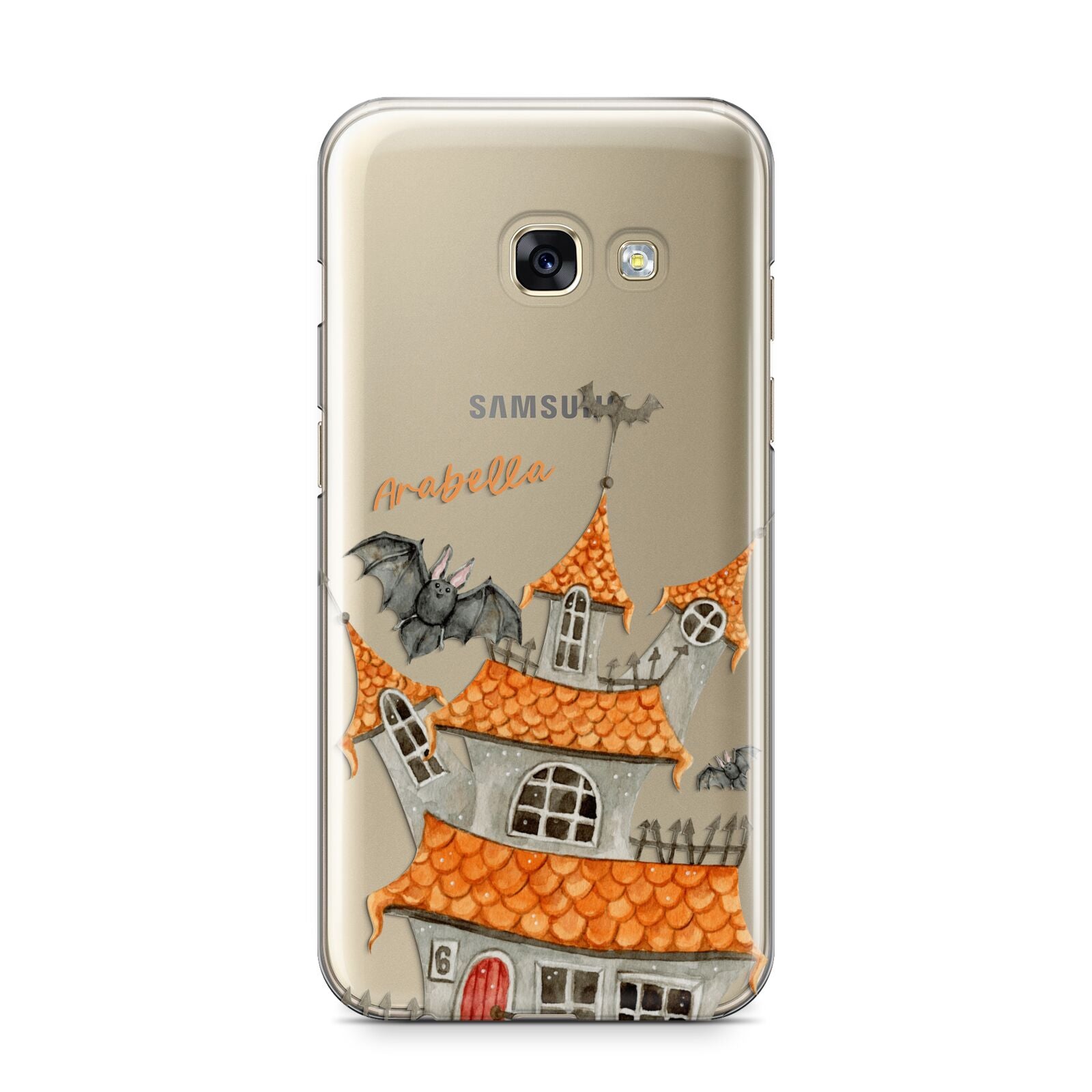 Personalised Haunted House Samsung Galaxy A3 2017 Case on gold phone