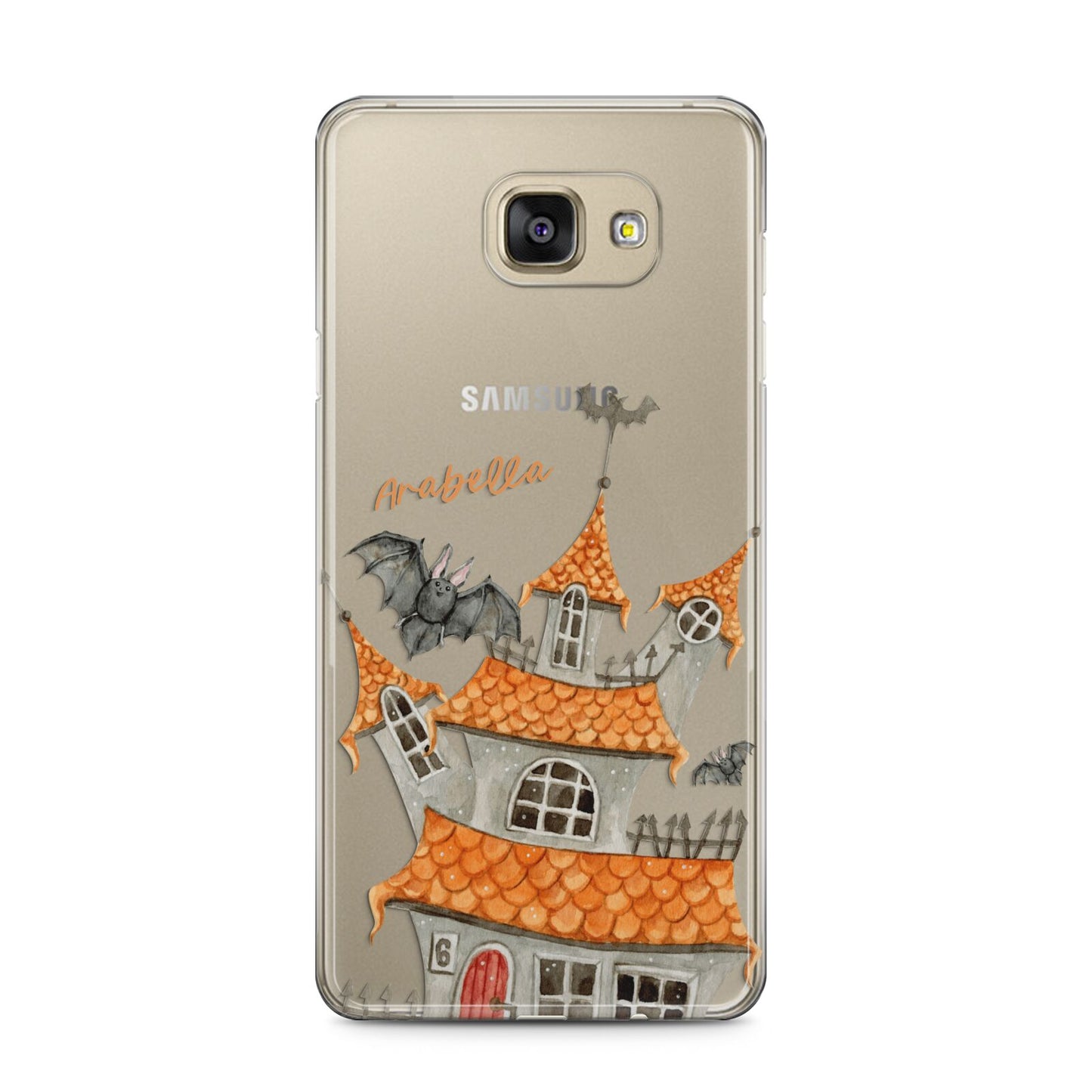 Personalised Haunted House Samsung Galaxy A5 2016 Case on gold phone