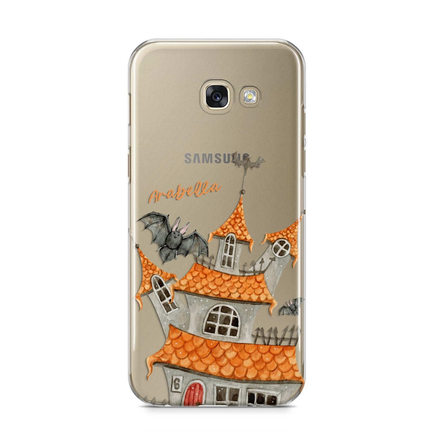 Personalised Haunted House Samsung Galaxy A5 2017 Case on gold phone