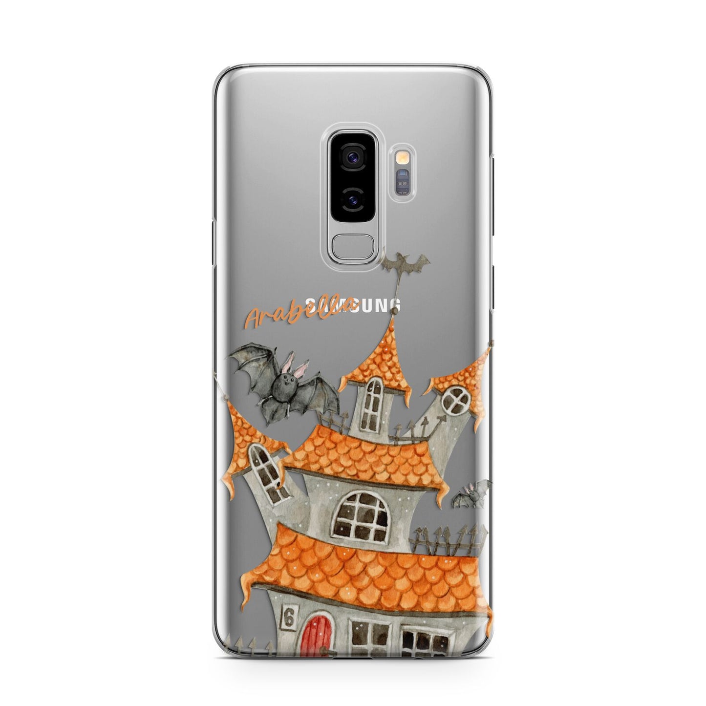 Personalised Haunted House Samsung Galaxy S9 Plus Case on Silver phone