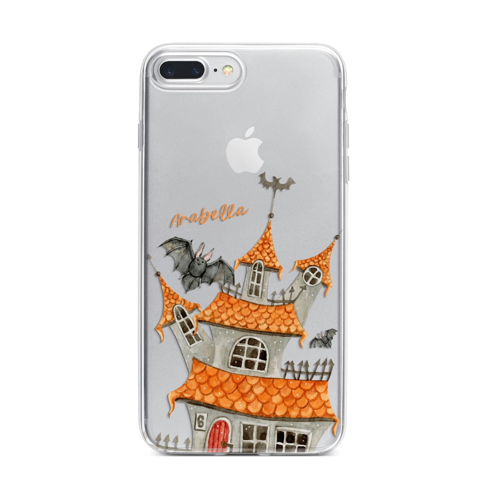 Personalised Haunted House iPhone 7 Plus Bumper Case on Silver iPhone