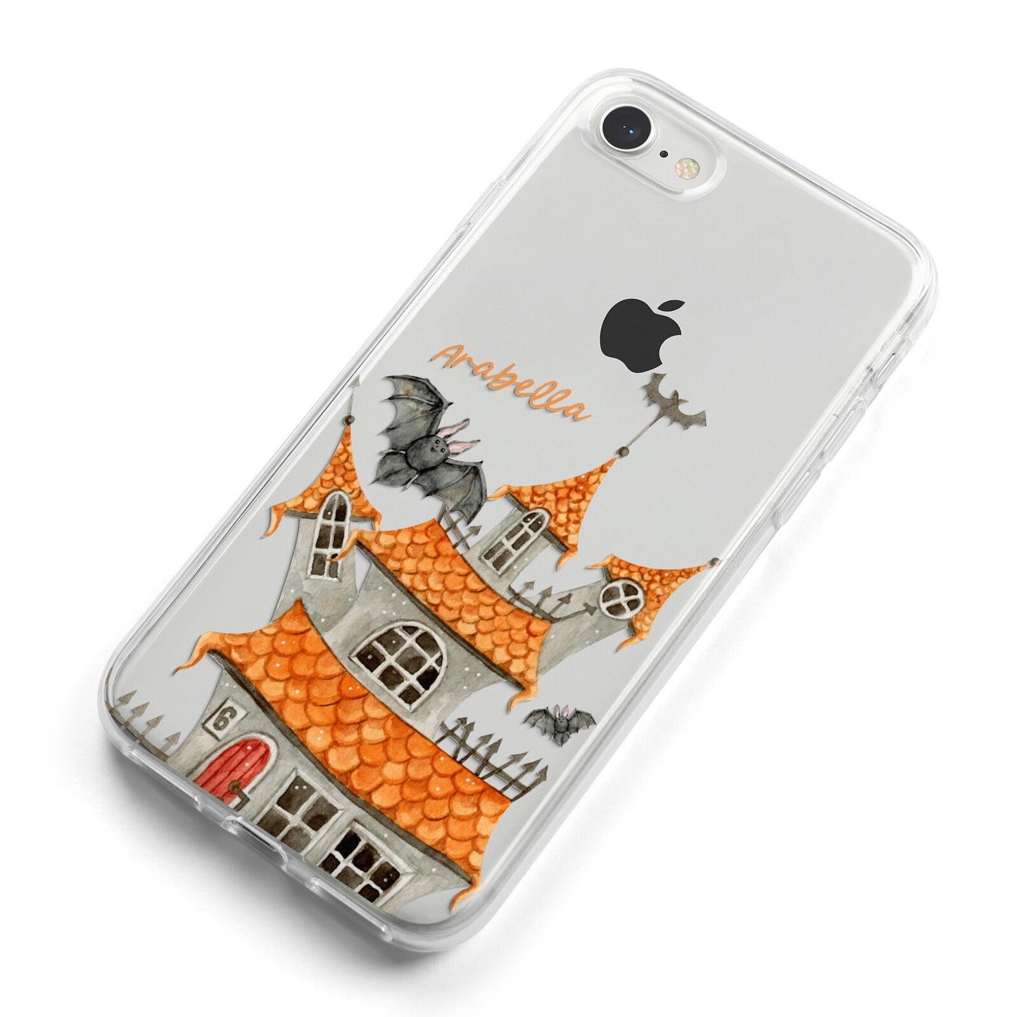 Personalised Haunted House iPhone 8 Bumper Case on Silver iPhone Alternative Image