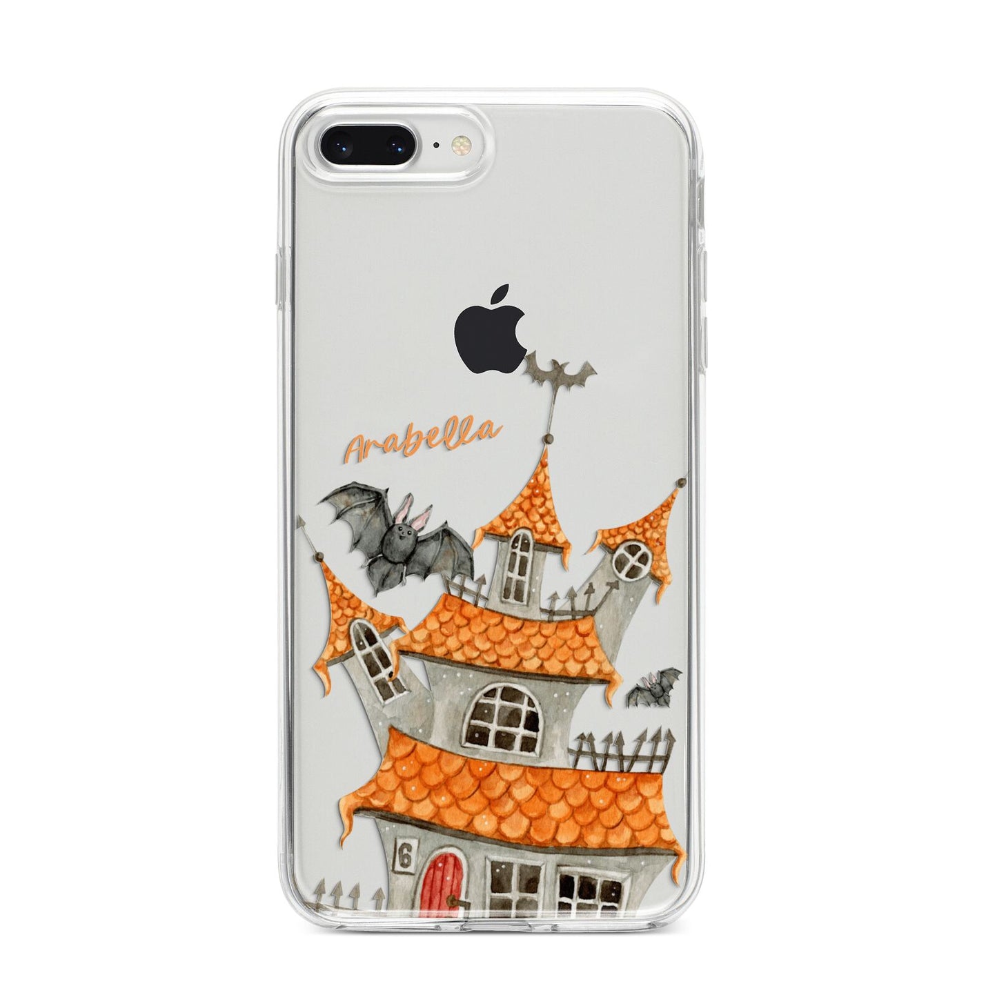 Personalised Haunted House iPhone 8 Plus Bumper Case on Silver iPhone